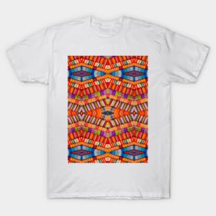 Ethnic Pattern Stripe T-Shirt